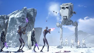 Separatist Droid Army vs Stormtroopers  STAR WARS JEDI FALLEN ORDER NPC Wars [upl. by Inasah]