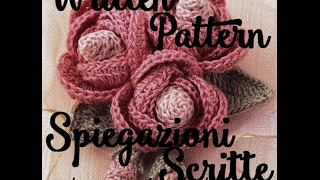 Bouquet di roselline spiegazioni scritte Bouquet of rosettes written crochet pattern [upl. by Ihtac]