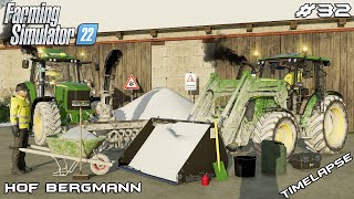 Removing SNOW from the YARD with JOHN DEEREs  Hof Bergmann  Farming Simulator 22  Episode 32 [upl. by Groveman]