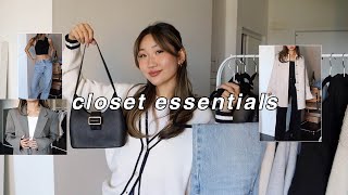 CLOSET ESSENTIALS  building your wardrobe for the new year [upl. by Tellford]