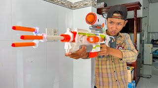 NERF GUN SPINNER GUN BATTLE SHOT 2 [upl. by Anomer]