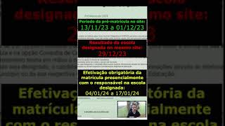 Prématrícula 2024 para o 1° ano do Ensino Médio  SEDUC RS [upl. by Fabiola]