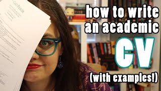 How to Write an Academic CV  Example CVs [upl. by Aharon360]