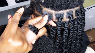 BEST WAY TO HIDE THE RUBBER BAND FOR TWIST BRAIDS  TWIST BRAIDS HAIRSTYLES FOR BEGINNERS [upl. by Annmaria]