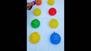 Red yellow green orange blue and mukhtalf tmam rangeen water balloon pop  balloon viralvideo [upl. by Reppep766]