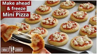 MINI PIZZA SNACKS Make Ahead amp Freeze PIZZA recipe Mini Pizzas  Snack Pizzas [upl. by Arramahs756]