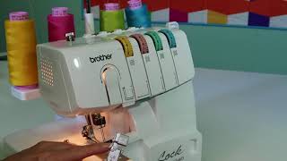 Brother 1034D Serger 13 How to Change Feet [upl. by Edra]