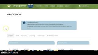 CONJUGUEMOS Tutorial Part I Gradebook Grades [upl. by Terrej]