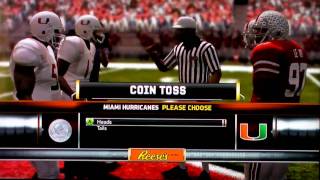 NCAA Football 11 Demo Gameplay Ohio St vs Miami pt1 [upl. by Sinnaiy231]