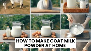 How to Make Goat Milk Powder at Home [upl. by Yrennalf]