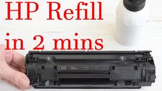 How to refill in 2 minutes HP 36A HP 78A HP 79A HP 83A HP 85A HP 88A Toner Cartridges [upl. by Normy]