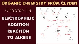 ELECTROPHILLIC ADDITION REACTION TO ALKENE  CHAPTER 19  ORANIC CHEMISTRY FROM CLYDEN [upl. by Ecinuahs180]