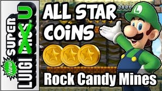 All Star Coins in Rock Candy Mines  New Super Luigi U 100 Guide Wii U Gameplay Guide [upl. by Enos]