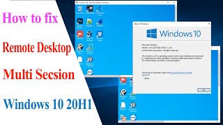 Remote desktop multi session on Windows 10 21H1  Hướng dẫn cho phép Multi Remote Session Windows 10 [upl. by Alfred]