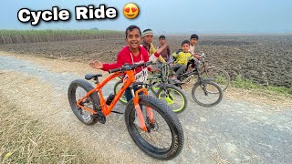 Riding New Fat Bike With Friends 😅 Cycle Ride 😍 [upl. by Kallman]