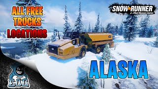 Snowrunner All Free Trucks In Alaska Locations [upl. by Tonina]