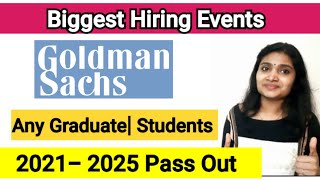 Goldman Sachs Biggest Hiring Events Latest Job Openings from Goldman Sachs Latest Job updates 2023 [upl. by Elokyn]