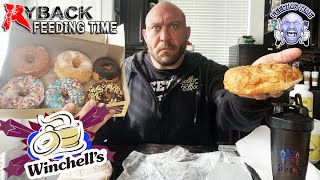 Ryback Feeding Time Winchell’s Donuts and Sausage Egg amp Cheese Croissants [upl. by Adnhoj]