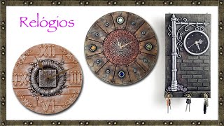 3 idéias de RELÓGIOS decorados  DIY [upl. by Bekki]