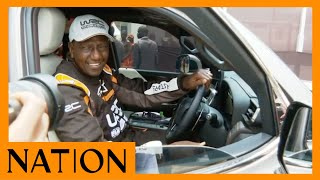 President Ruto drives to KICC to flag off WRC Safari Rally [upl. by Anoyet118]