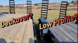 Deckover vs Low Profile Trailers  Which is better for hauling equipment [upl. by Aicilic]