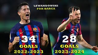 Lewandowski All 62 Goals For Barcelona 20222024 [upl. by Burford]