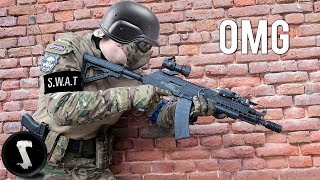 SWAT Officer tries Airsoft and DESTROYS Everyone [upl. by Raviv891]