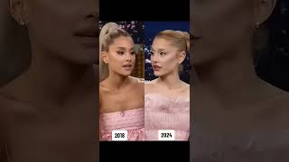 Ariana Grande Transformation 2018 vs 2024 arianagrande jimmyfallon latenightshow [upl. by Alexis]