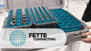 Tableting Tools and EasyCare solution at interpack 2023 in Spanish  Fette Compacting [upl. by Yrrak649]