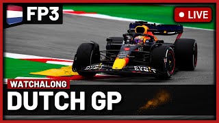 🔴F1 Live  Dutch GP FP3 Watchalong  Live Timing and Commentary RAIN [upl. by Halden88]