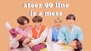 ateez 99 line is a mess [upl. by Suckow841]