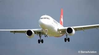 Helvetic Airways new Airbus A319  Landing at airport BernBelp HD [upl. by Ariew]