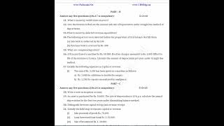 11th Accountancy 2nd Mid Term Test 2022 Model Question Paper English Medium [upl. by Eissed]