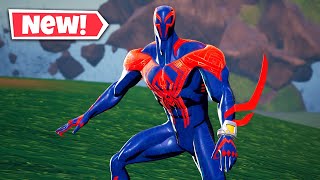 NEW SPIDERMAN 2099 Skin Gameplay In Fortnite [upl. by Laurette]