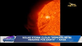 Solar storm cloud “appears to be heading for earth”  NASA [upl. by Harehs]