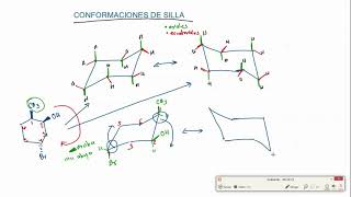 CÓMO DIBUJAR CONFORMACIONES DEL CICLOHEXANO INTERCONVERSIÓN SILLASILLA [upl. by Aihseit546]