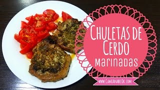 Chuletas de Cerdo marinadas ♥  CamiAnabelOk [upl. by Ponton973]