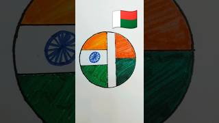 🇮🇳 India 🇲🇬 Madagascar flag drawing Independence day drawingart shorts youtubeshorts viral [upl. by Jeraldine]