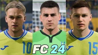 FC 24  ALL UKRAINE PLAYERS REAL FACES [upl. by Polk]