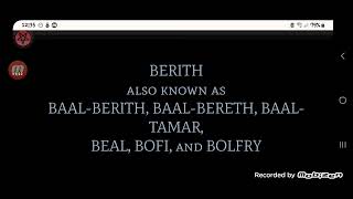 Baal  Berith is quot GOD OF THE COMMUNITY quot according to this information [upl. by Mikeb472]