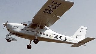 Banner Towing  Tecnam P92  Lowpass Banner Pickup Flyby  Cockpit and External shots [upl. by Tamra]