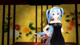 【MMD】千本桜《Tda式append 黒ワンピース》初音ミク FHD 1080p [upl. by Siraved]