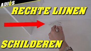 TIPS OM RECHTE LIJNEN TE SCHILDEREN ZONDER PLAKBAND Dit is de truc Painting Straight Lines [upl. by Nosna]