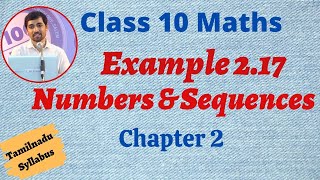 TN New Syllabus 10th Maths Chapter 2 Numbers and Sequences Example 217 [upl. by Eidson]