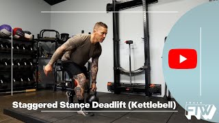 Staggered Stance Deadlift With Kettlebell [upl. by Ahtera]