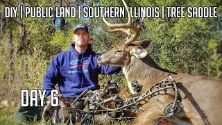 DIY Public Land Bow hunt with my Tree Saddle in Illinois  Day 6 [upl. by Esyle141]