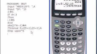 Programming invT into a Ti 83 or Ti 83 Calculator [upl. by Jarvis]