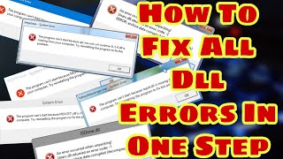 How To Fix All Dll File Errors In Windows 111087 One Step Easily Offline Method  100 Working [upl. by Nongim]