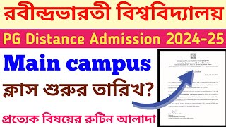 Rabindra Bharati University pg distance addmission 202425RBU class start DateRBU cdoe [upl. by Breeze]