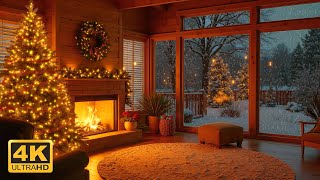 Relaxing Christmas Music Ambience 4K 🎅🎄  Cozy Christmas Piano Music [upl. by Otnicaj]